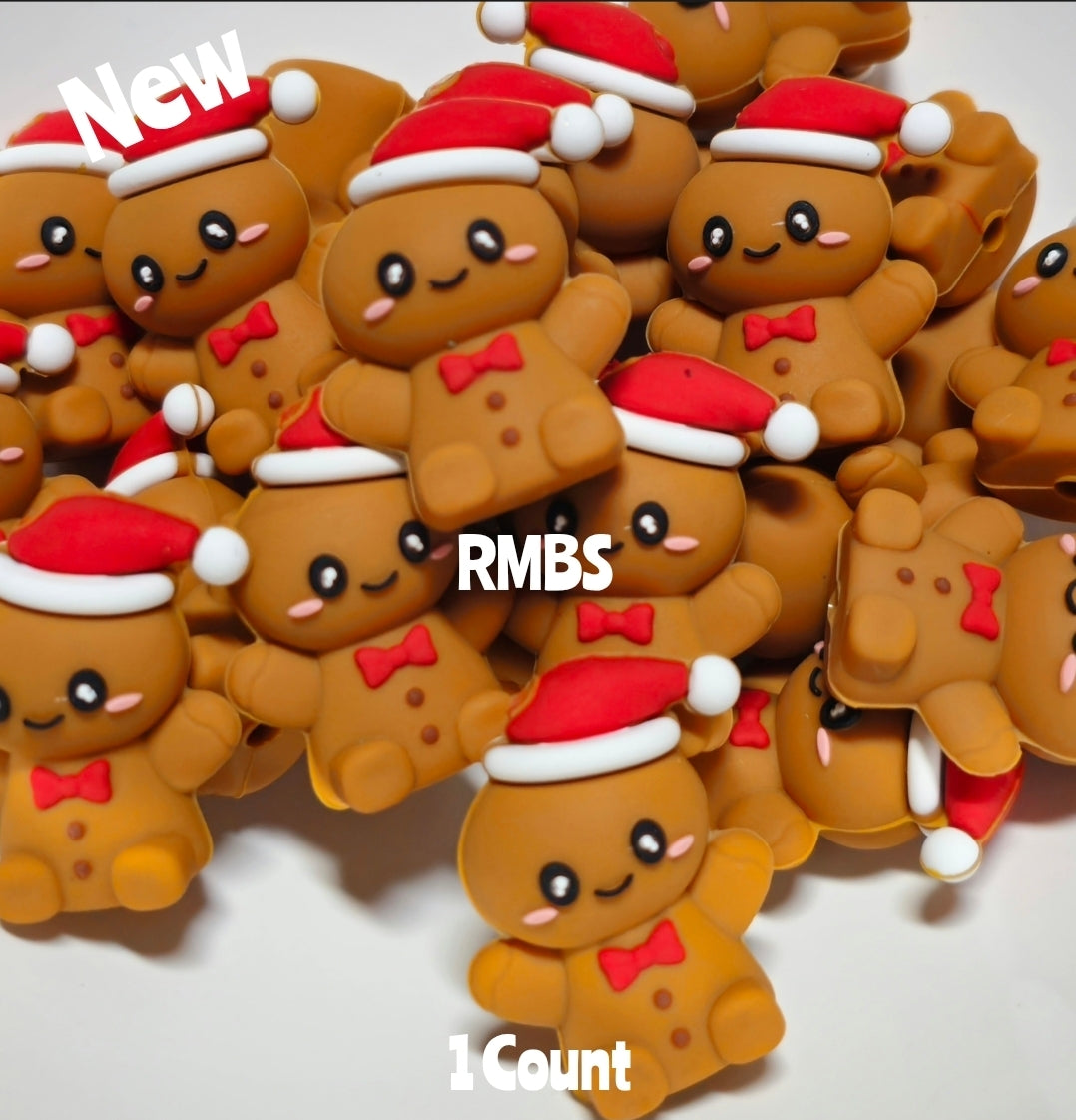 DIY Focal Bead 1 Count Craft Supplies Christmas Theme 3D Silicone Beads