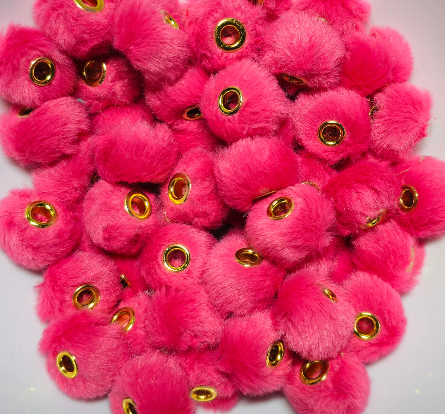 1 Count DIY 18MM Large Hole Fuzzy Spacers Mix Beads Craft Supplies