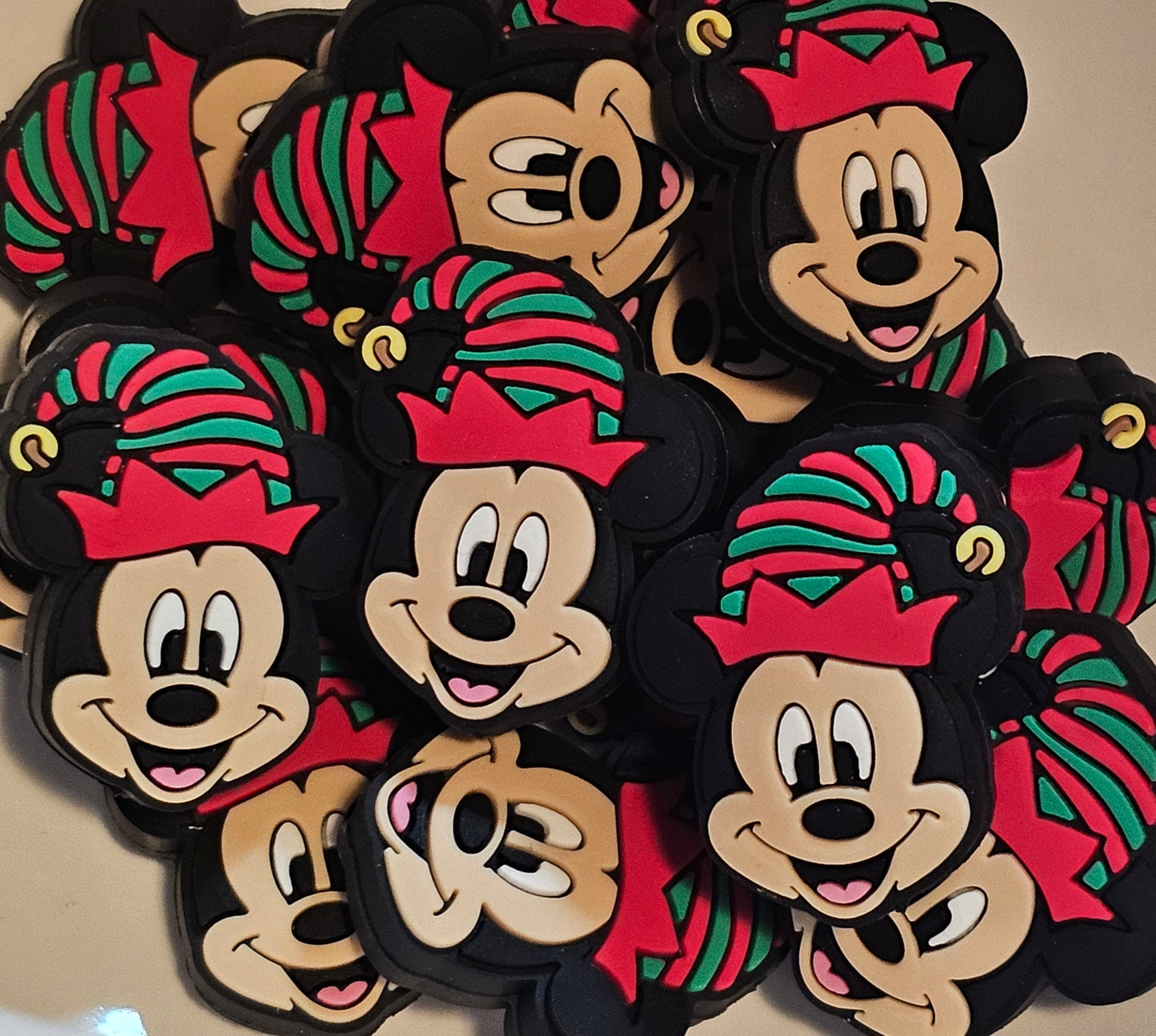 1 Count Focal Bead Mickey mouse Christmas
