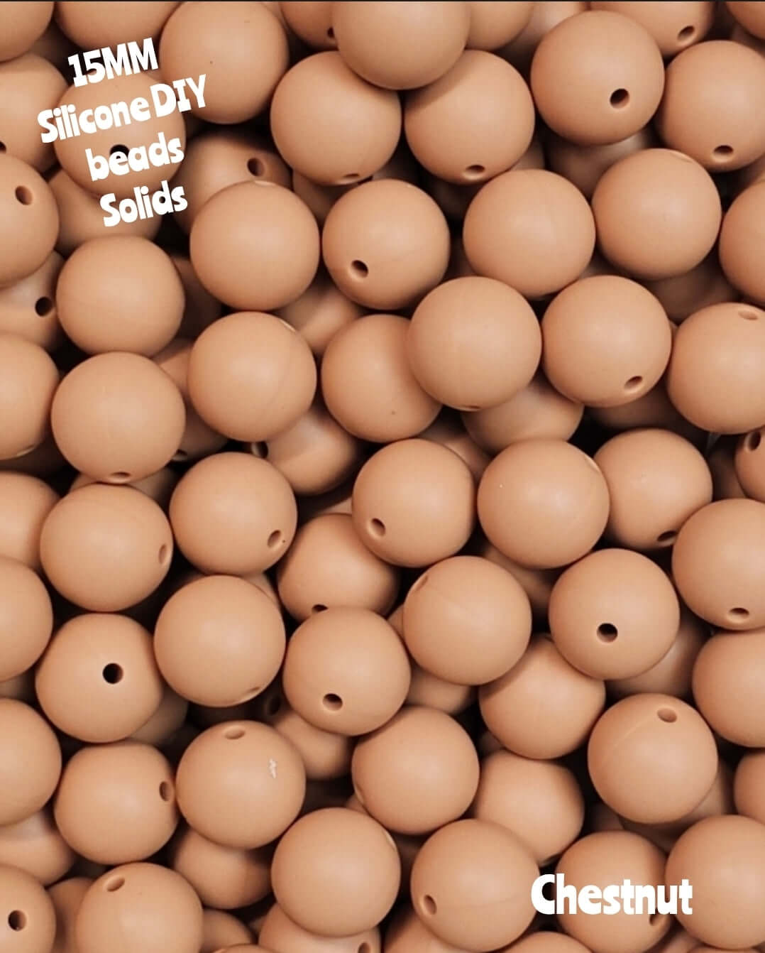 15mm DIY Silicone Solids 1 Count Chestnut