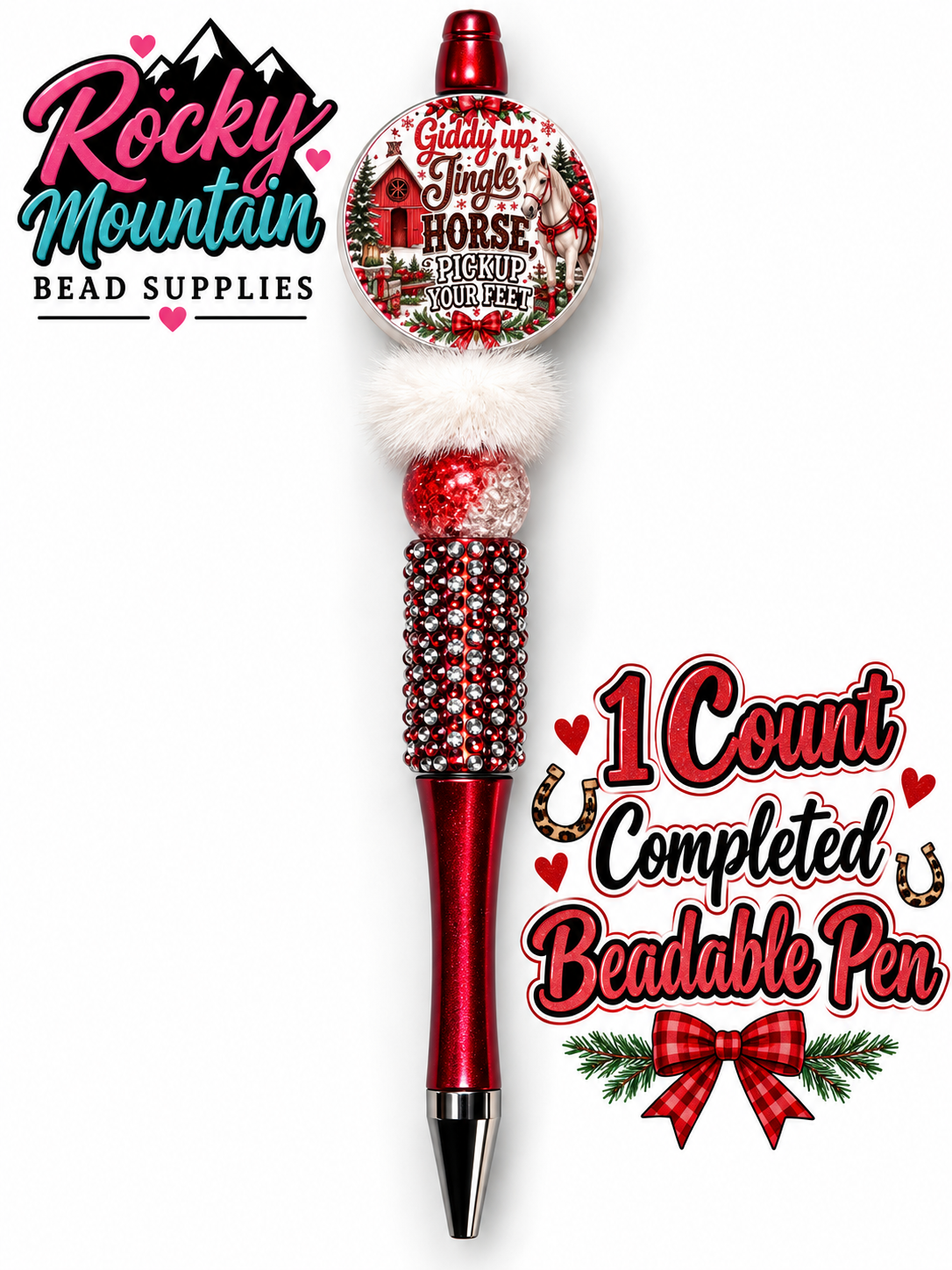 New 1 Count Completed Beadable Pen Exclusive Design Wholesale
