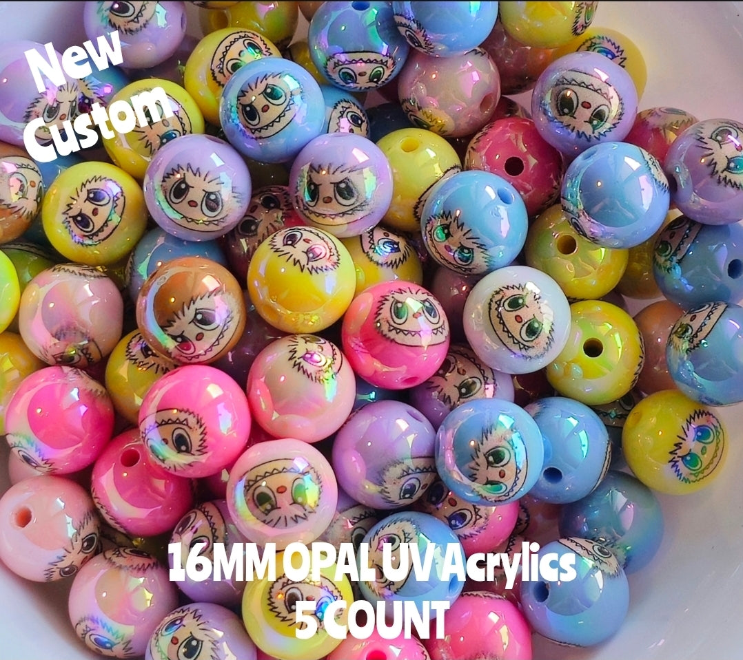 New Custom 16MM Acrylic Opal UV beads