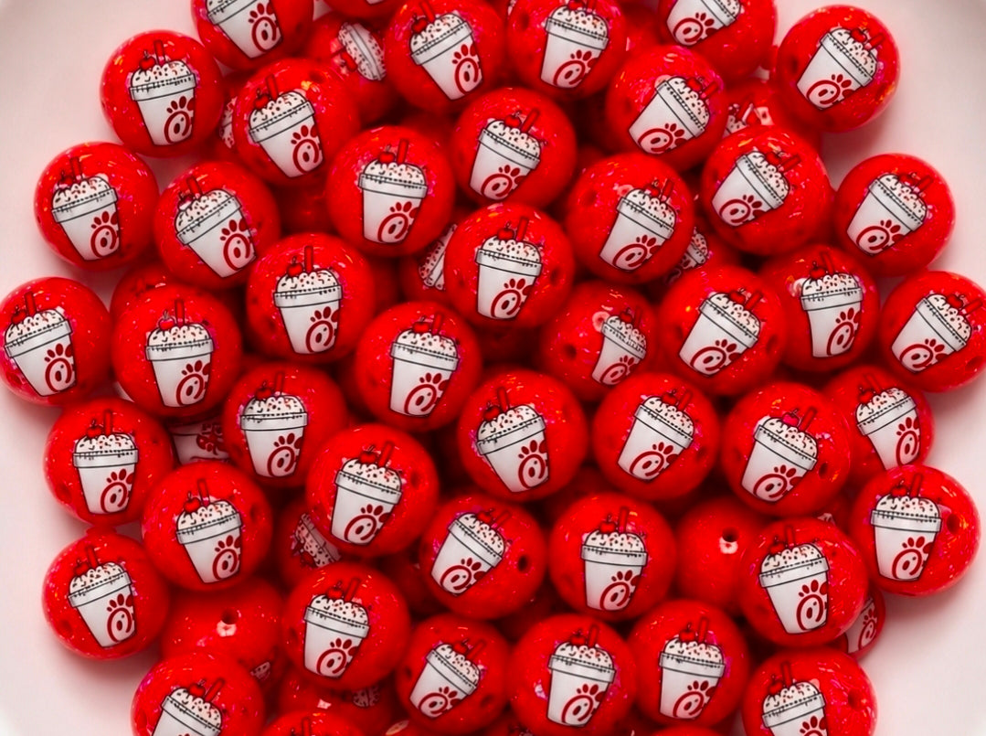 New 1 Count Shop Exclusive DIY Silicone Beads 15mm printed Shiny Glossy Beads