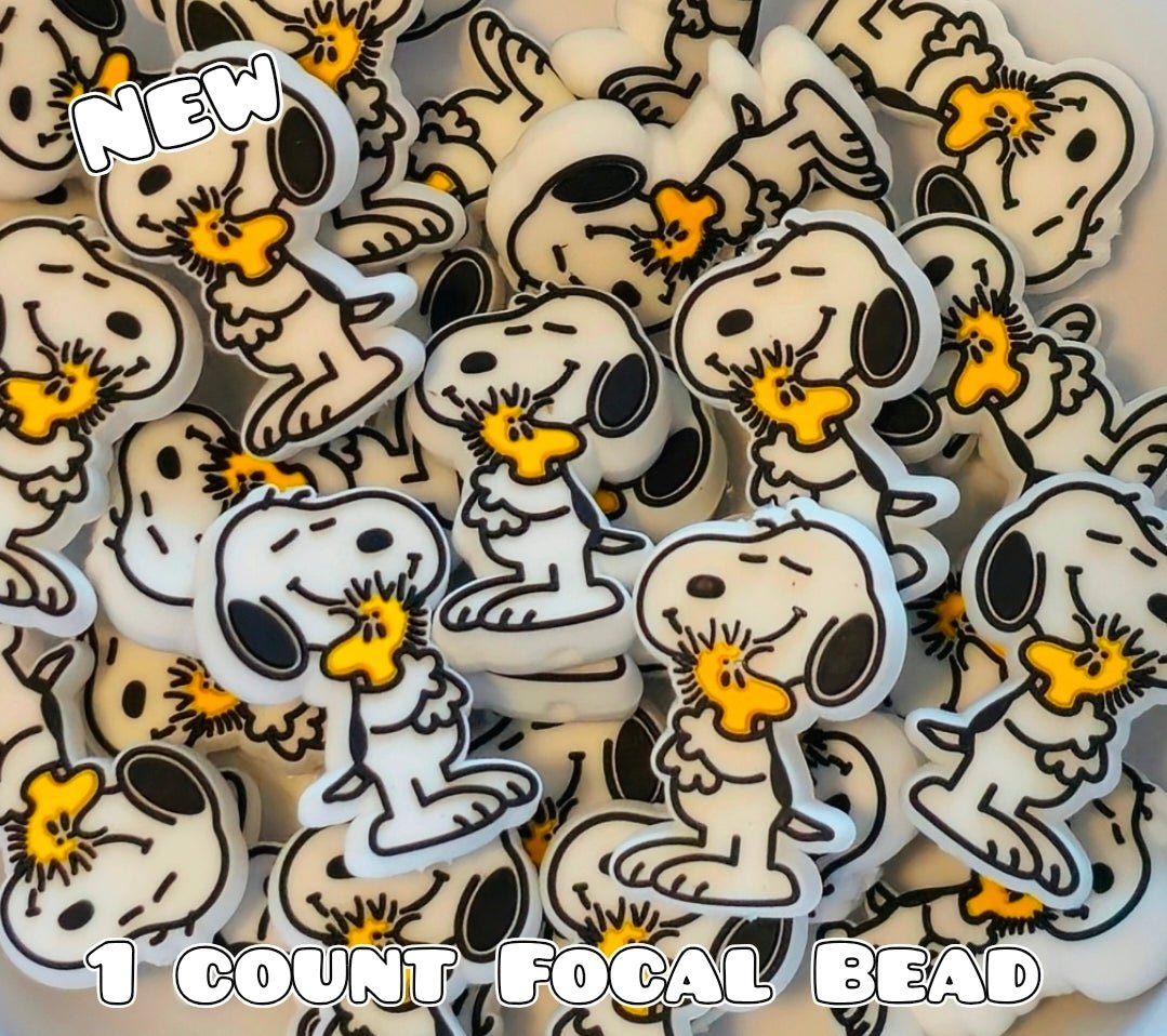 New 1 Count Focal Bead Snoopy