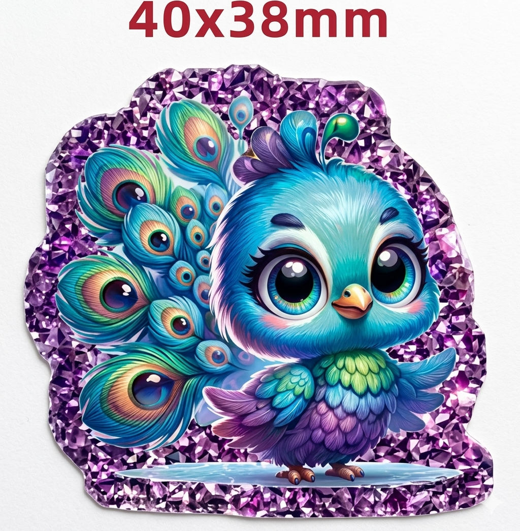 Glitter Acrylic Flatback- Acrylic Planer Resin Charm Animals