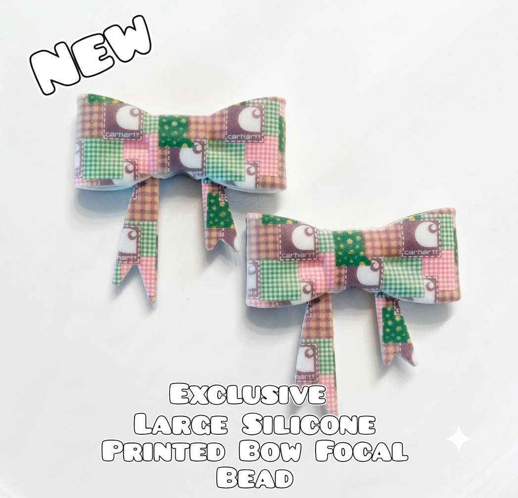 1 Count New Release Silicone Focal Bead Bow Exclusive