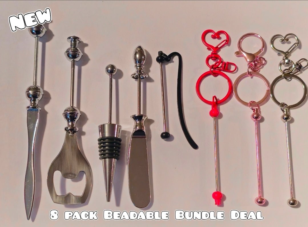New Bulk 8 count Beadable Bundle Blanks Set Bundle Discounted Deal