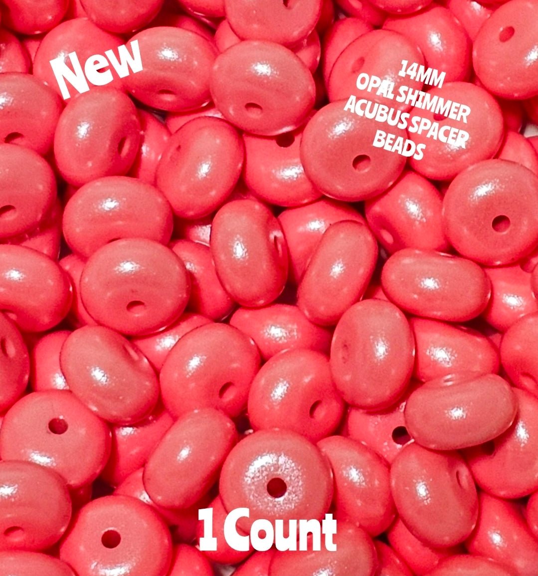 New 1 Count Baby Pink 14MM Silicone OPAL Acubus Spacer Beads Craft Supplies