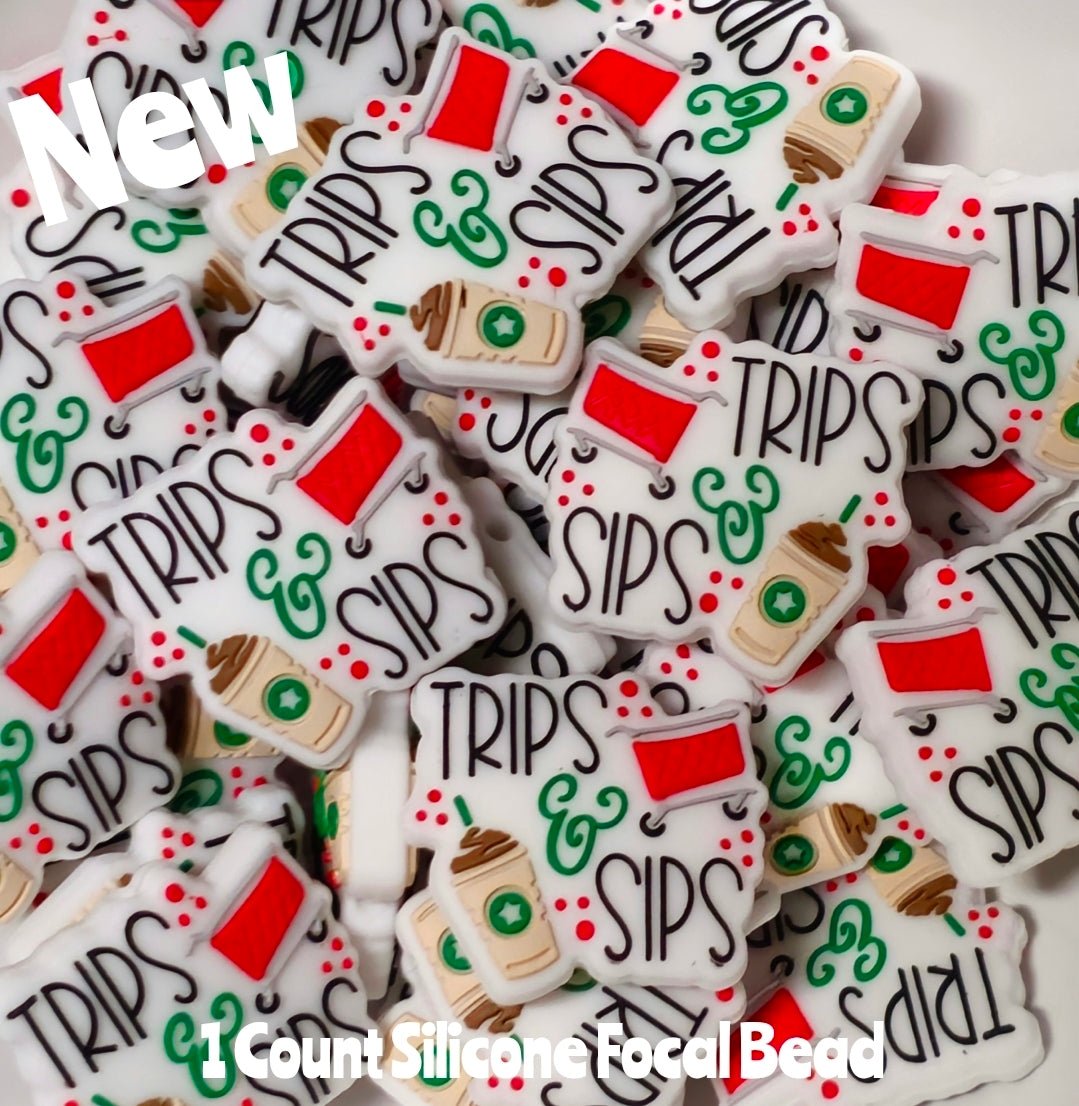 New Sips & Trips Focal Beads 1 Count DIY Bead Supplies