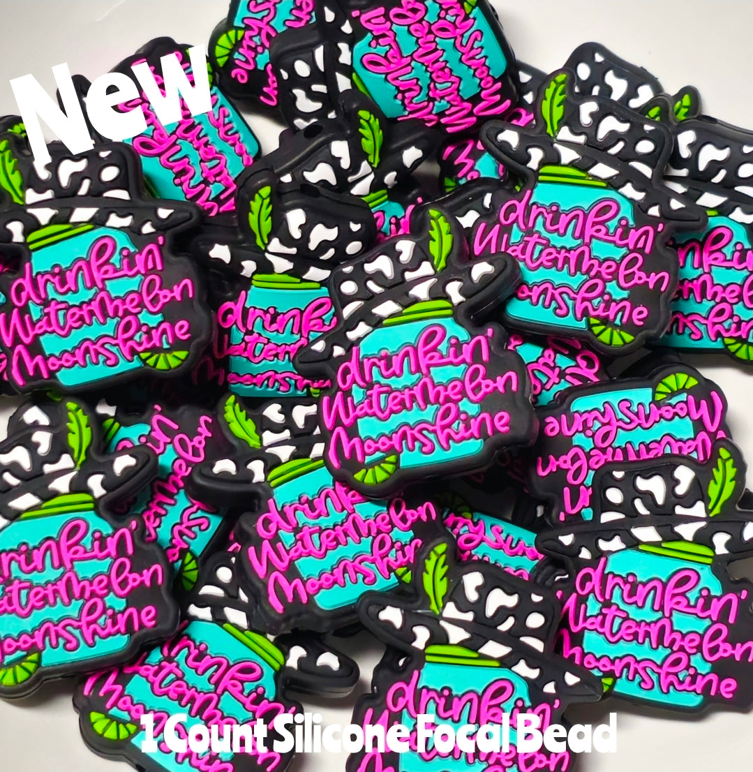 New Watermelon Moonshine Focal Beads 1 Count DIY Bead Supplies