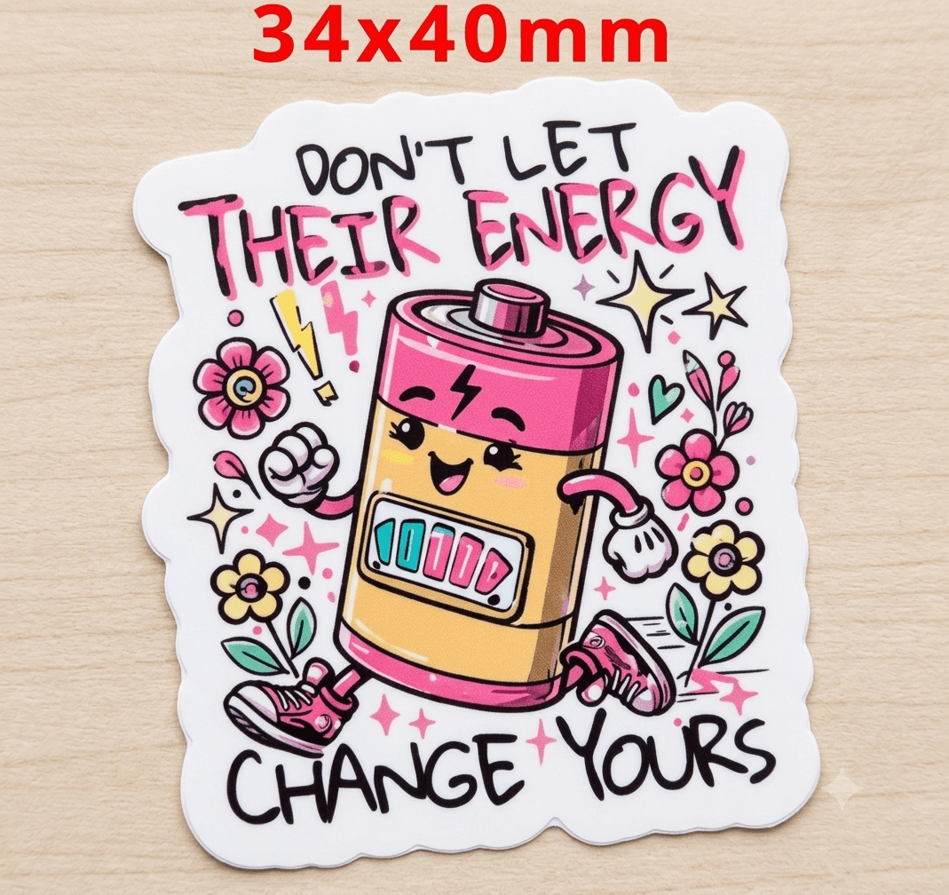 Glitter Acrylic Flatback- Acrylic Planer Resin Charm- Words Inspirational Energy