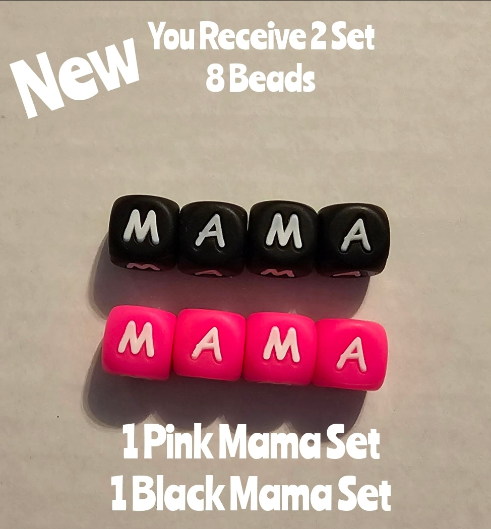 New 2 piece mama silicone bead set 14mm