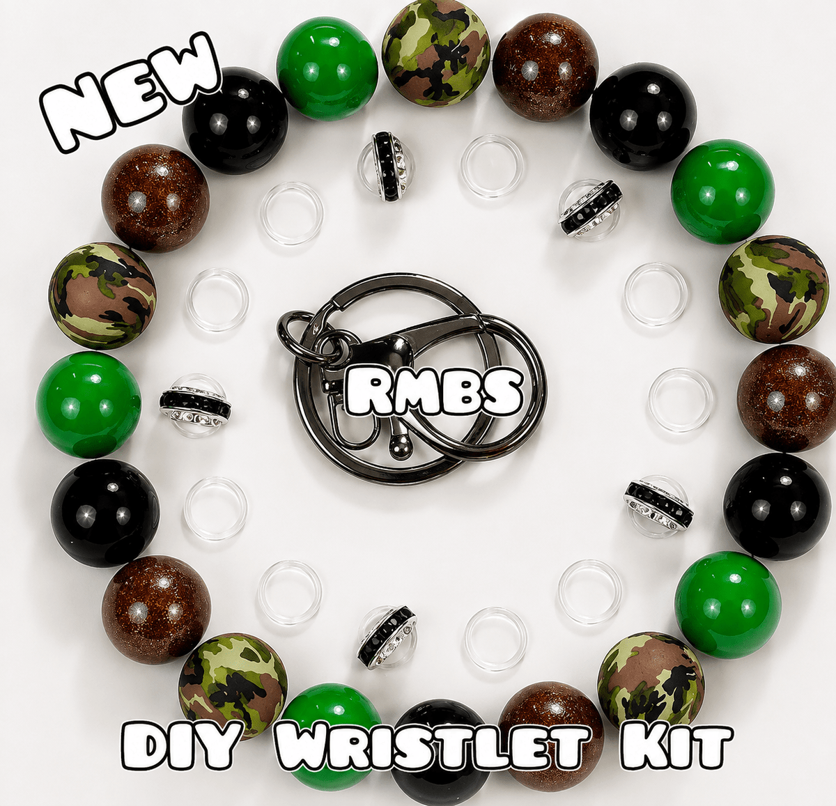 New 1 Count DIY Deluxe Beadable Wristlet Kit