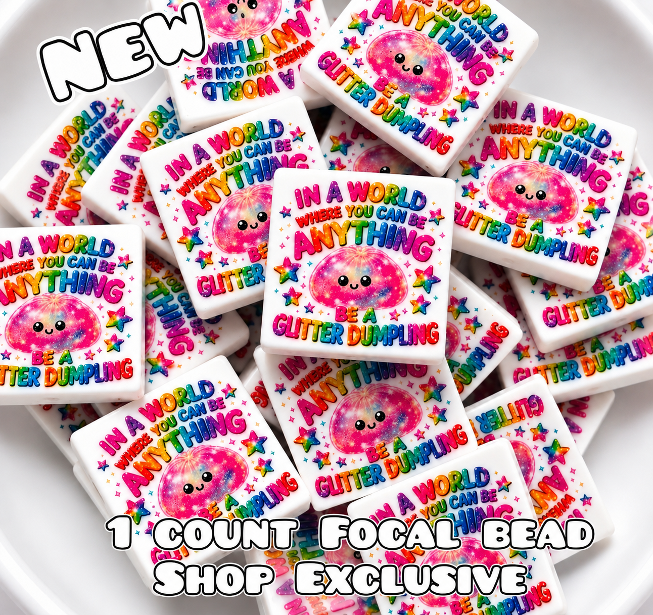 New 1 Count Focal Bead Exclusive Bead Glitter Dumpling