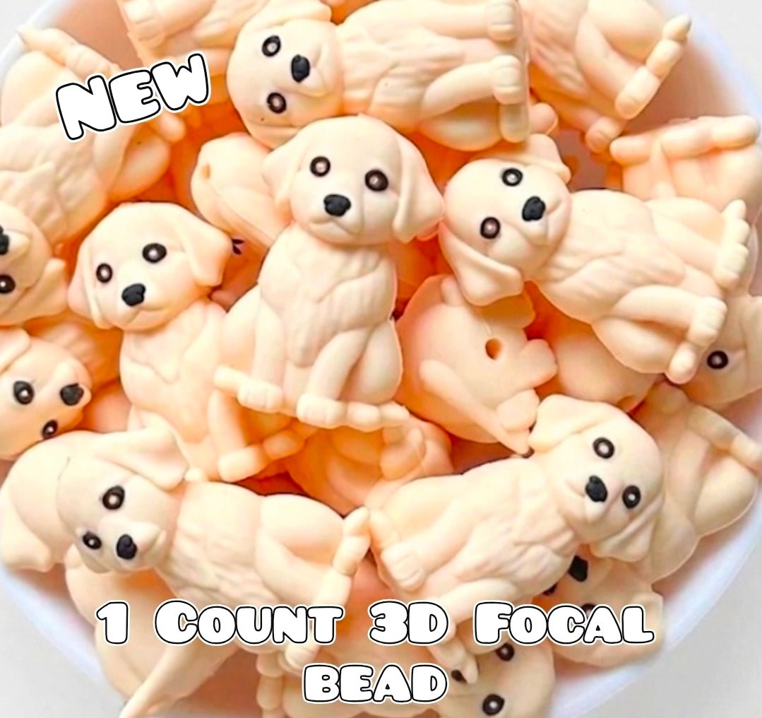 New 1 Count Focal Bead 3D DOG