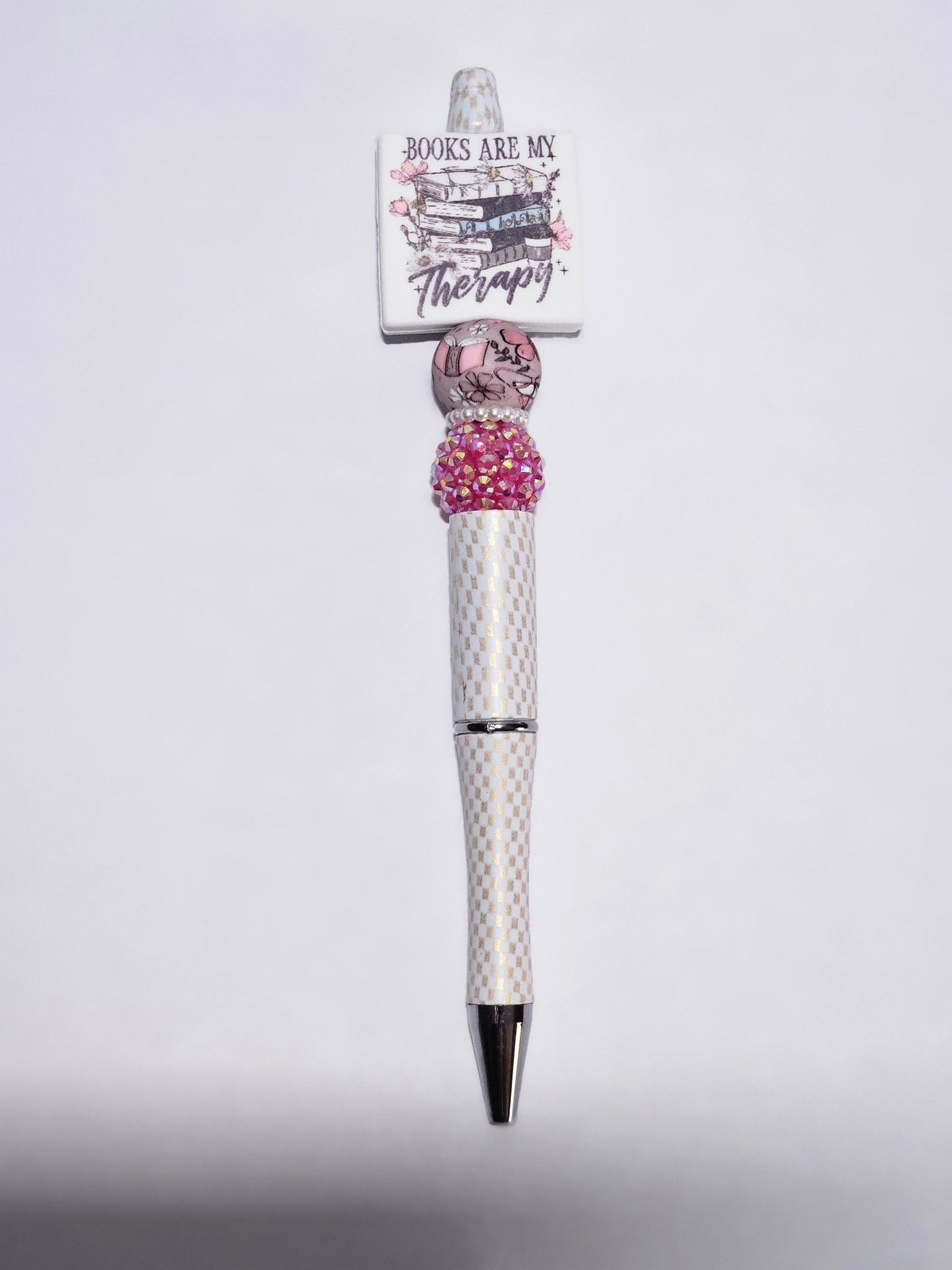 New 1 Count Focal Bead Books are my therapy. Pen is example bead only