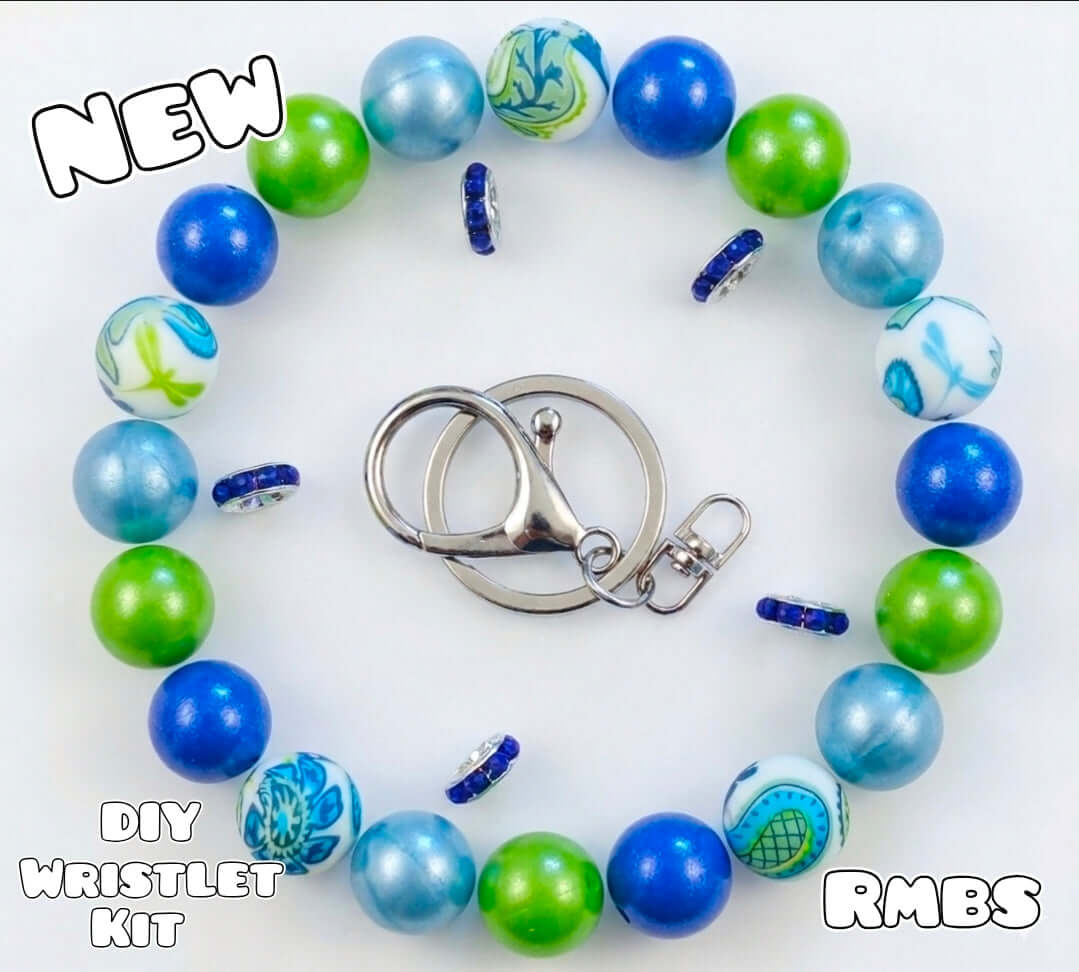Nuevo kit de pulsera con cuentas de lujo para bricolaje, diseño de libélula y cachemir (1 unidad)