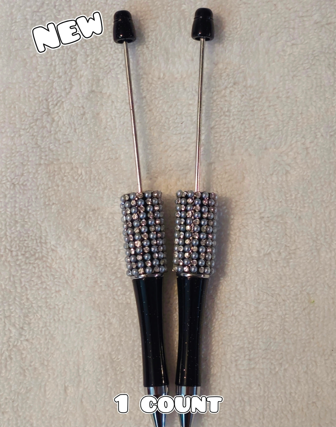 1 Count Beabable PEN Blanks Rhinestone Black