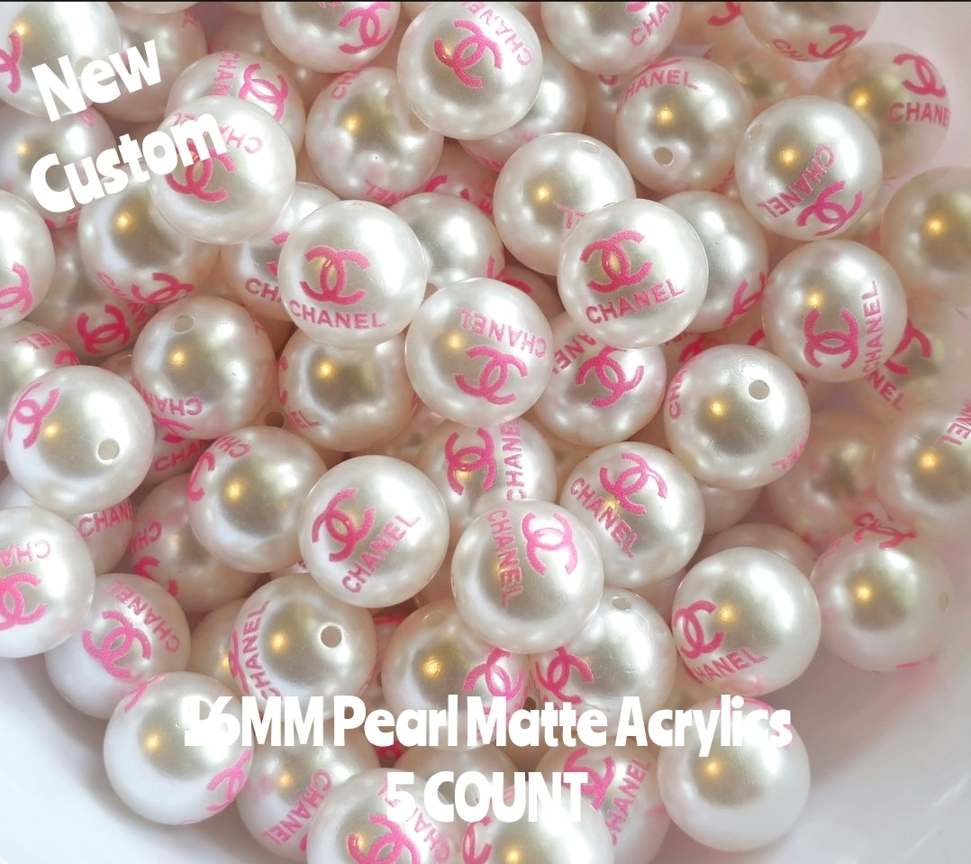 New Custom 16MM and 25MM Acrylic Opal UV beads LUXURY Designer beads