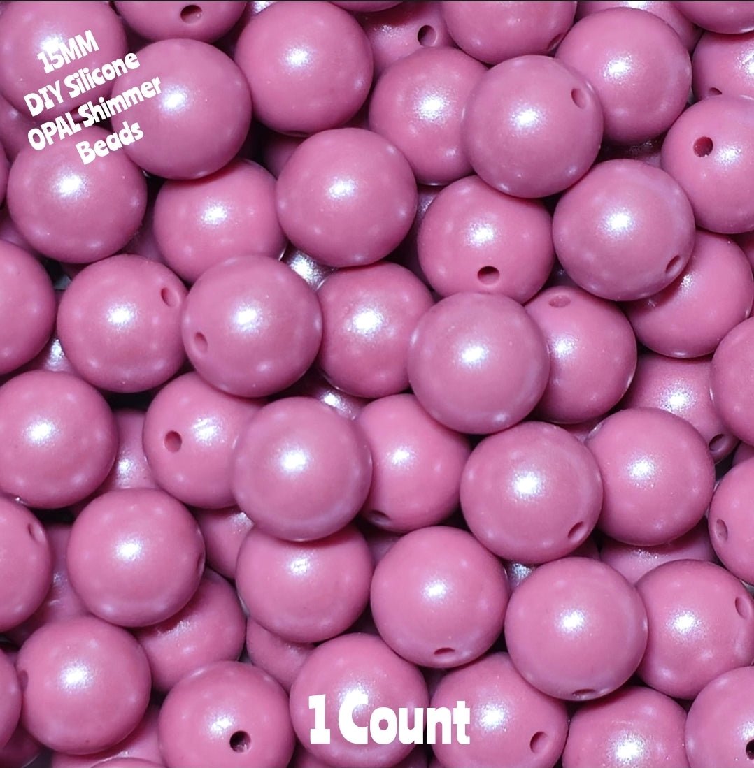 New 15mm 1 Count DIY Silicone Solid OPAL Blush Pink Craft Supplies & ACCESSORIES