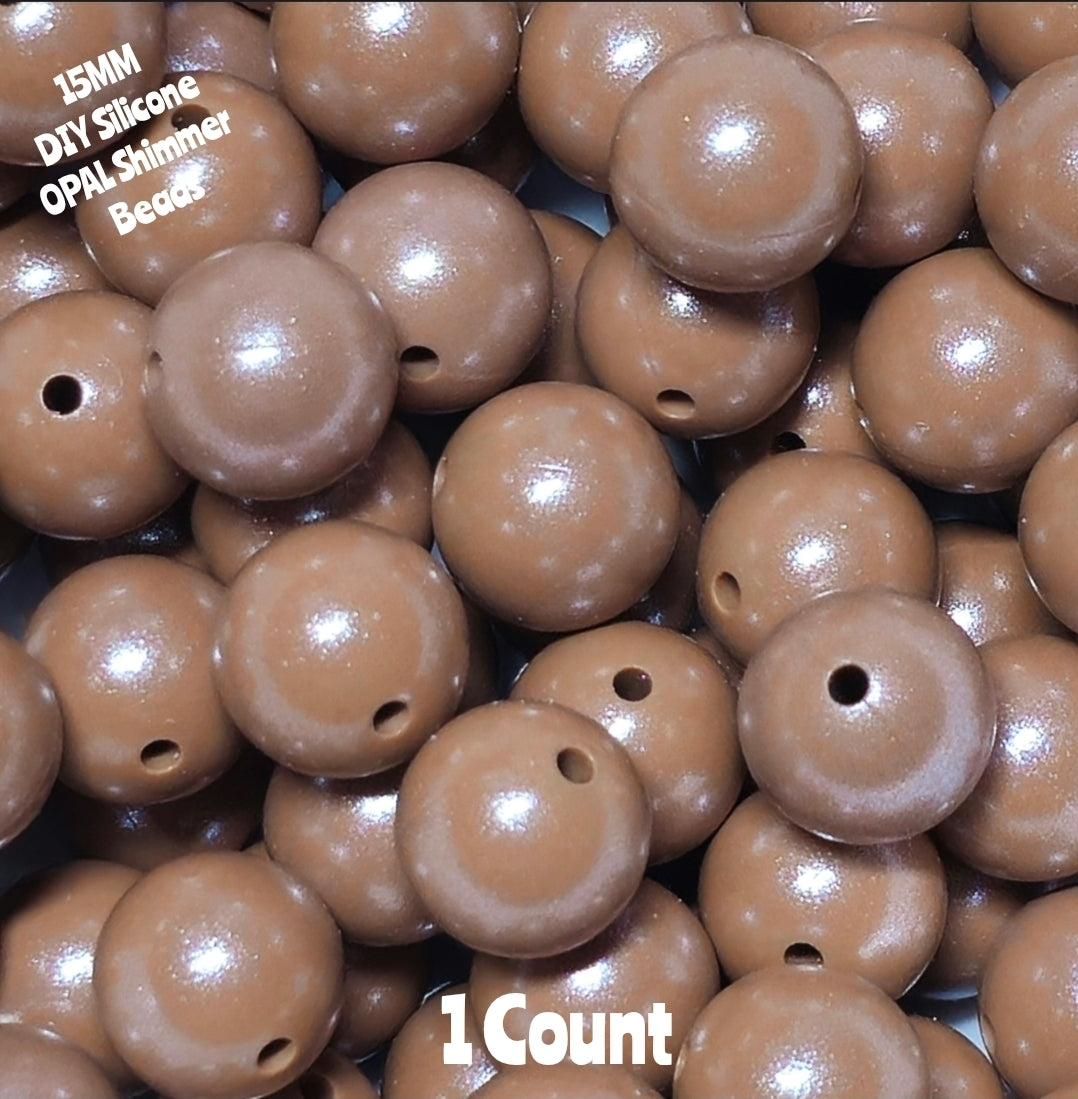 15mm DIY Silicone Solid OPALS Hazelnut Count Craft Supplies & ACCESSORIES