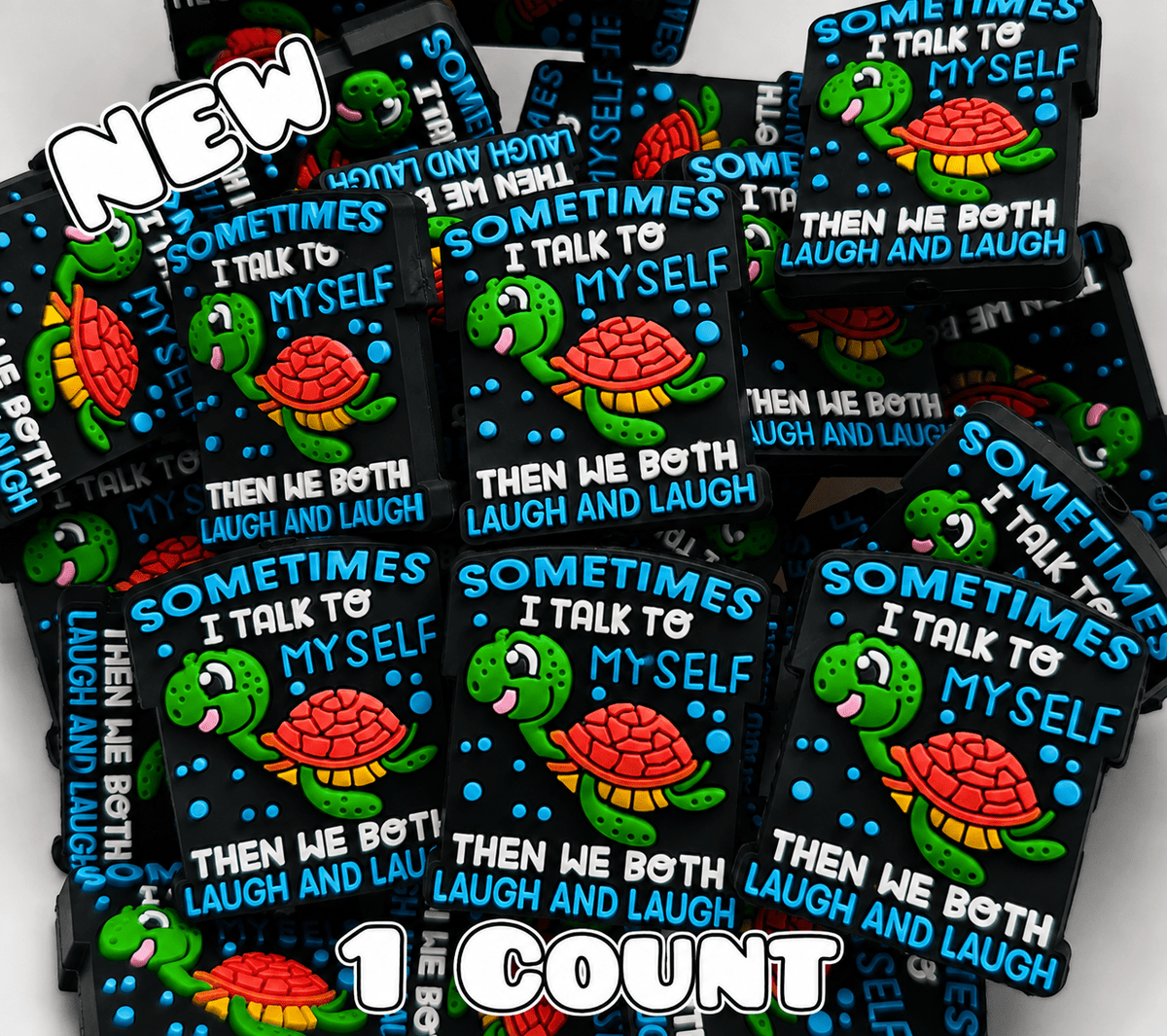 New 1 Count Focal Bead Turtle Funny