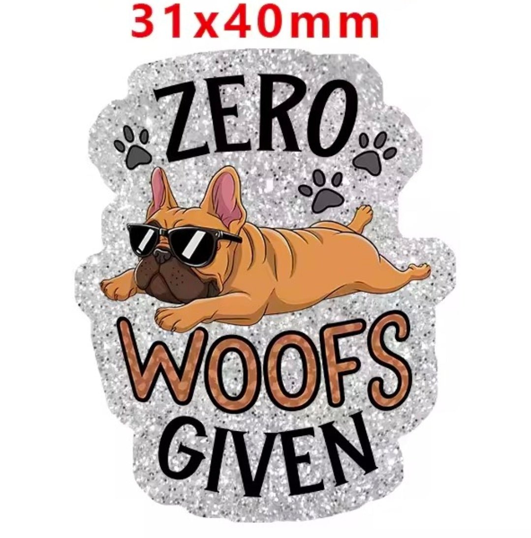 Glitter Acrylic Flatback- Acrylic Planer Resin Charm Animal Sarcastic