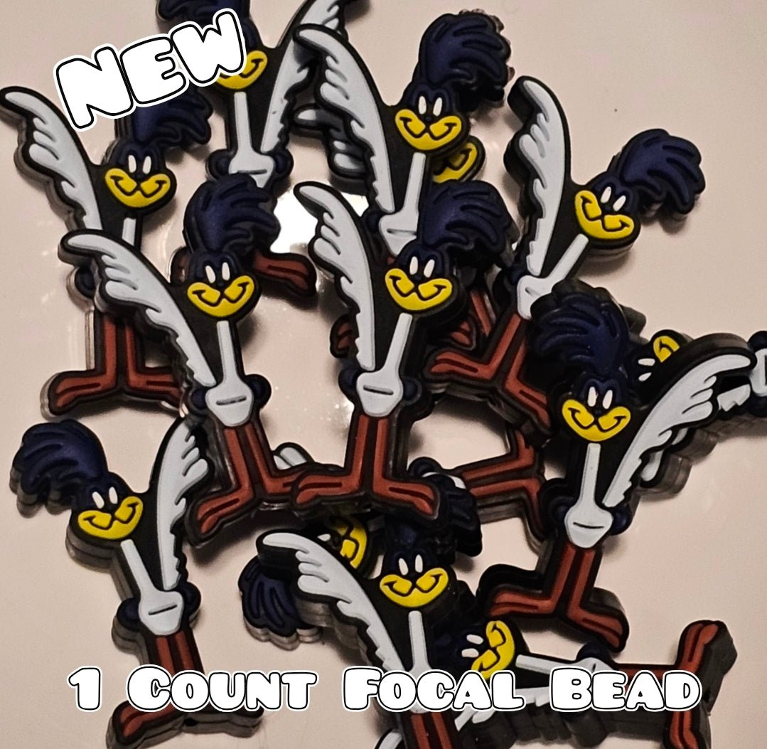 New 1 Count Focal Bead Looney Tunes Road Runner