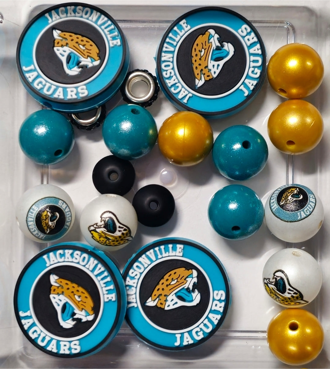 Football Bead Mixes With Focals & Acrylics Craft Supplies