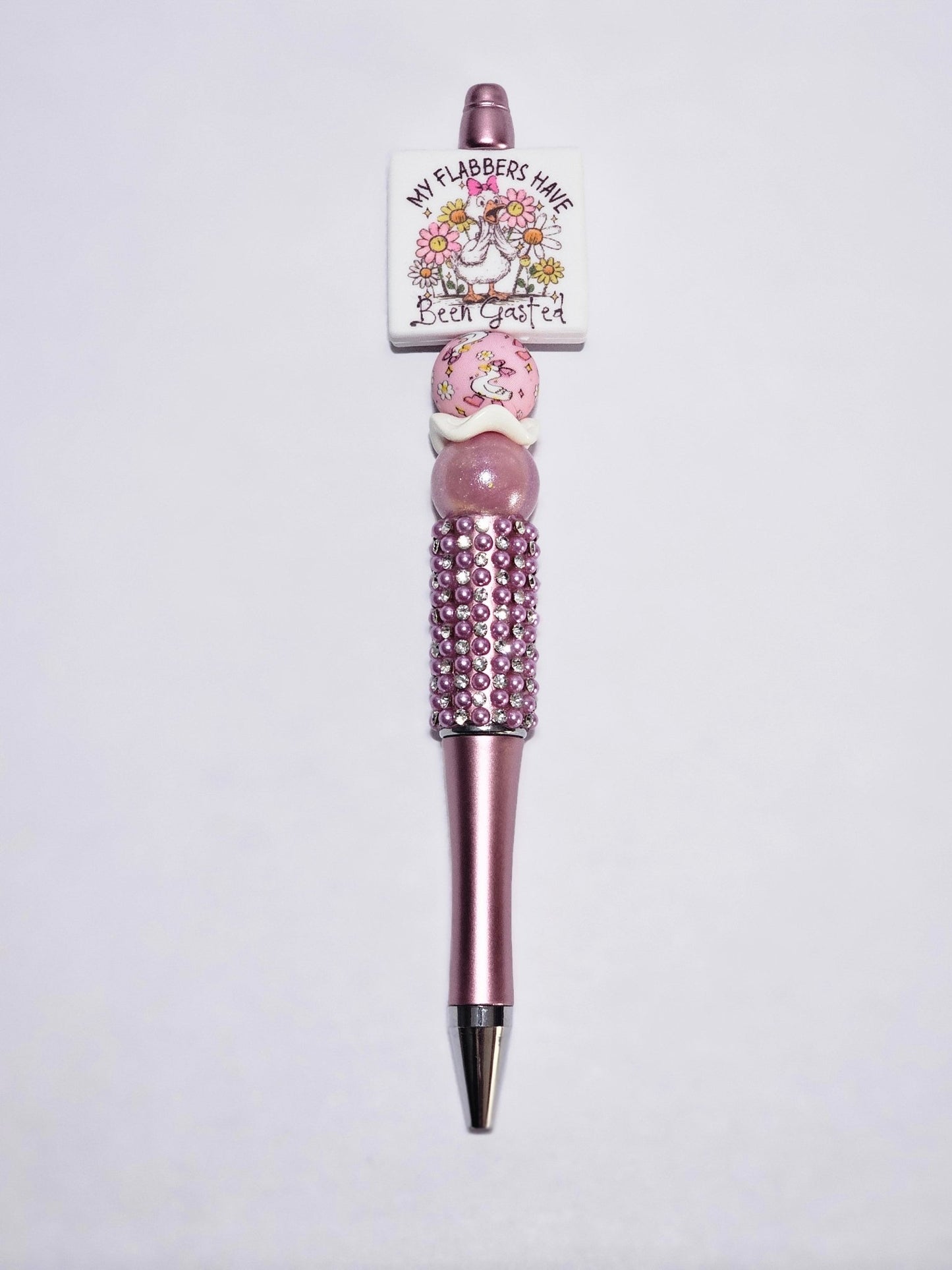 New 1 Count Focal Bead Flabbers are gasted goose. Pen is example bead only