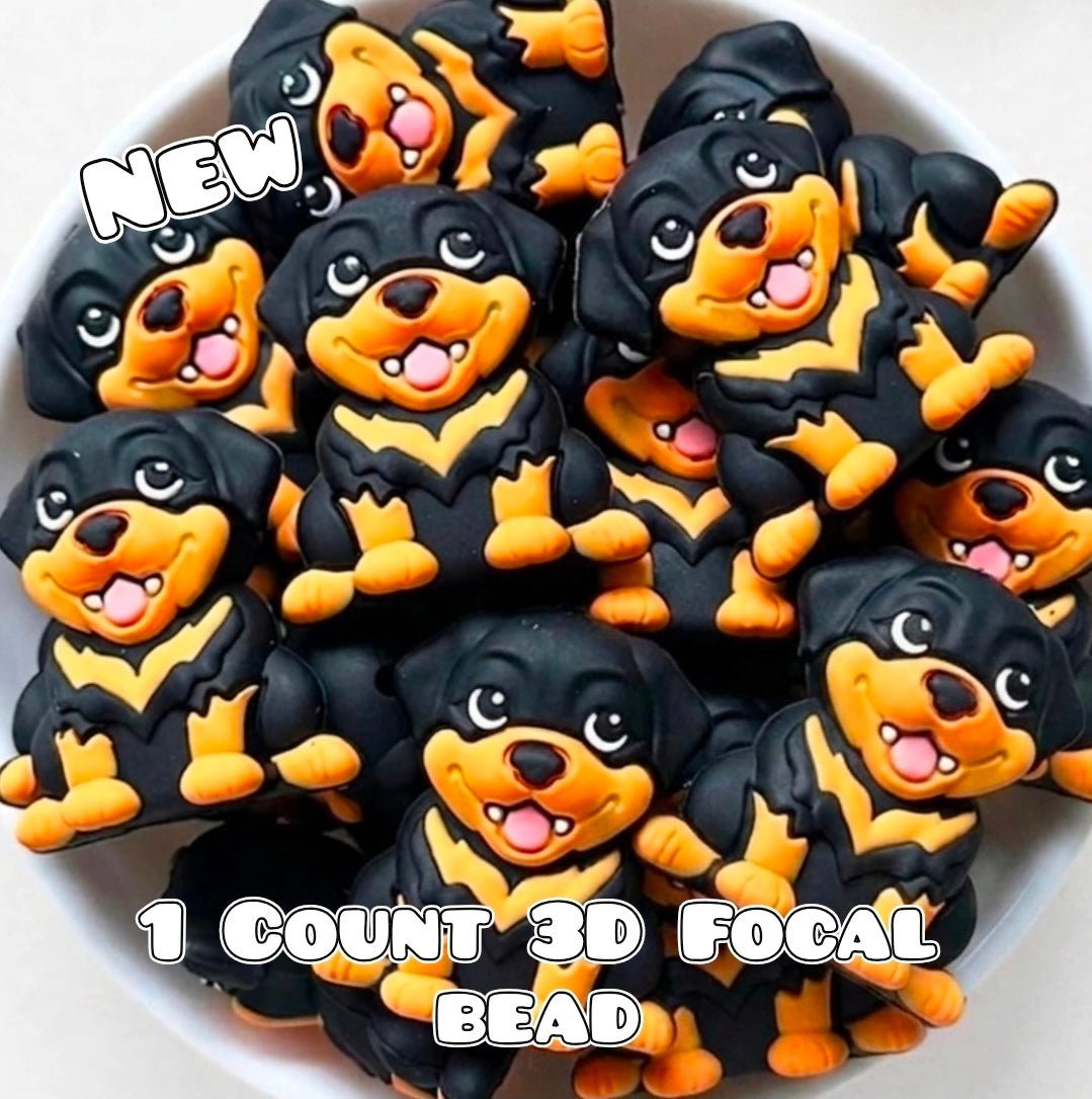 New 1 Count Focal Bead 3D DOG
