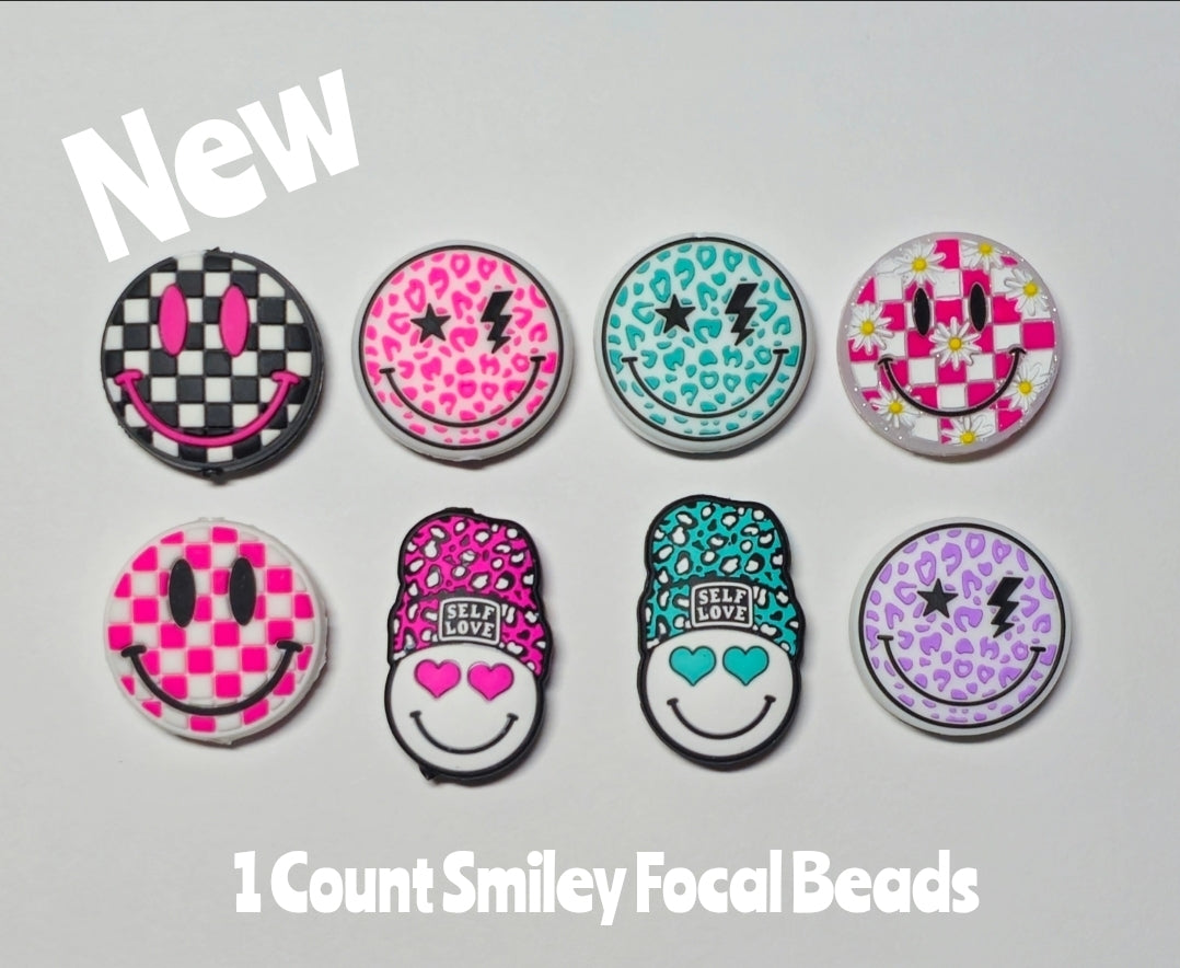 NEW 1 Count Smiley DIY Focal Craft Supplies
