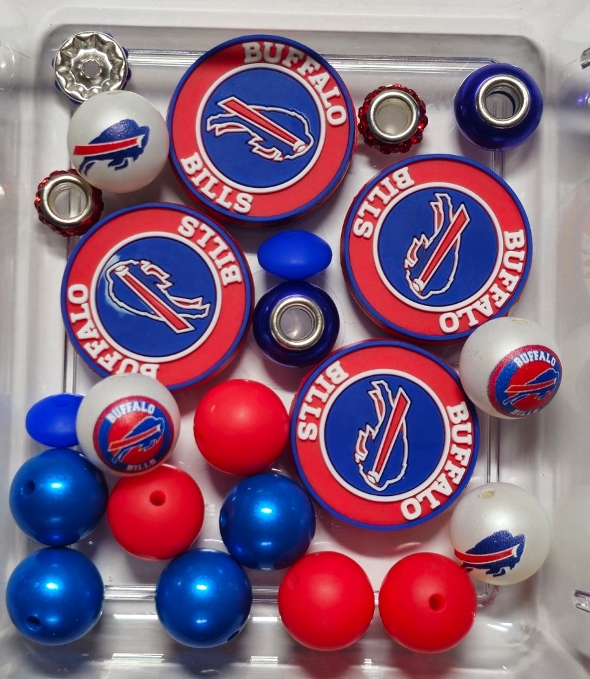 Football Bead Mixes With Focals & Acrylics Craft Supplies
