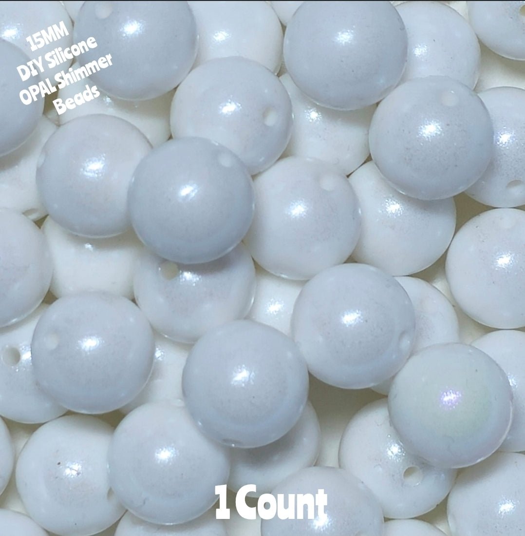 New 1 Count 15mm DIY Silicone Solid OPAL Snow White Craft Supplies & ACCESSORIES