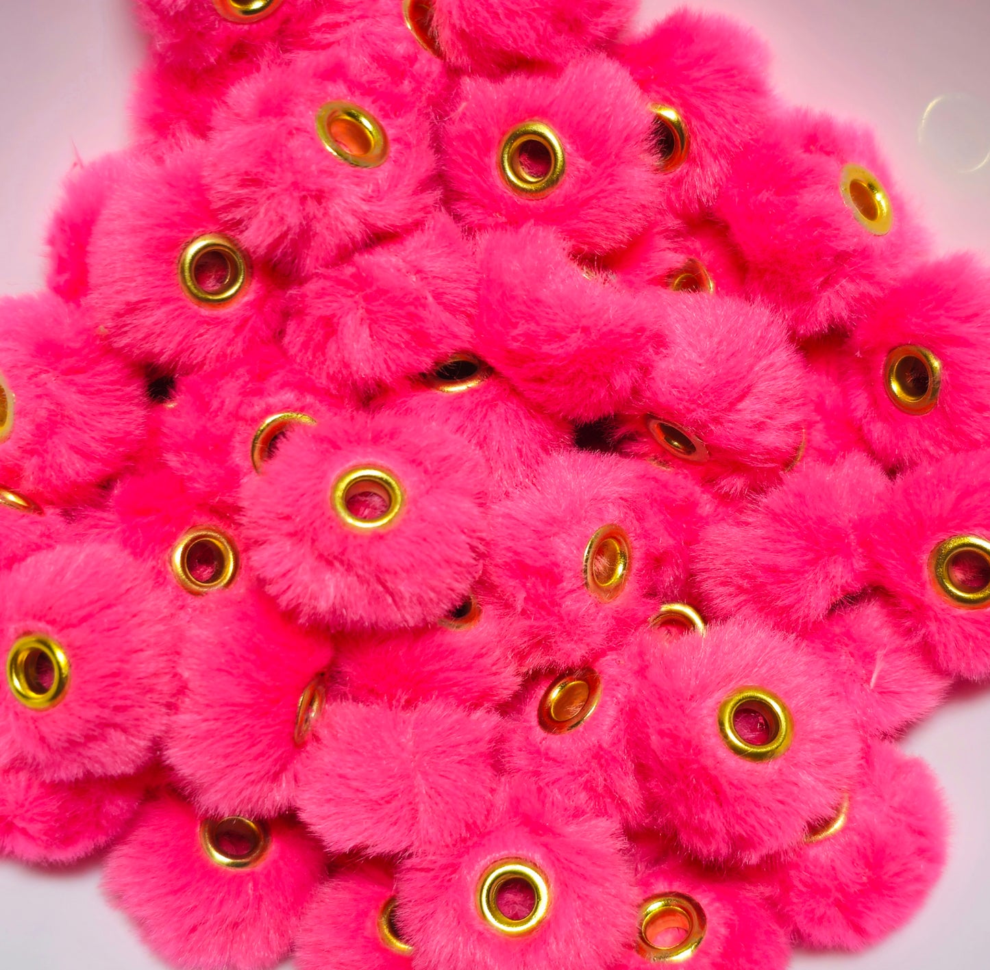1 Count DIY 18MM Large Hole Fuzzy Spacers Mix Beads Craft Supplies