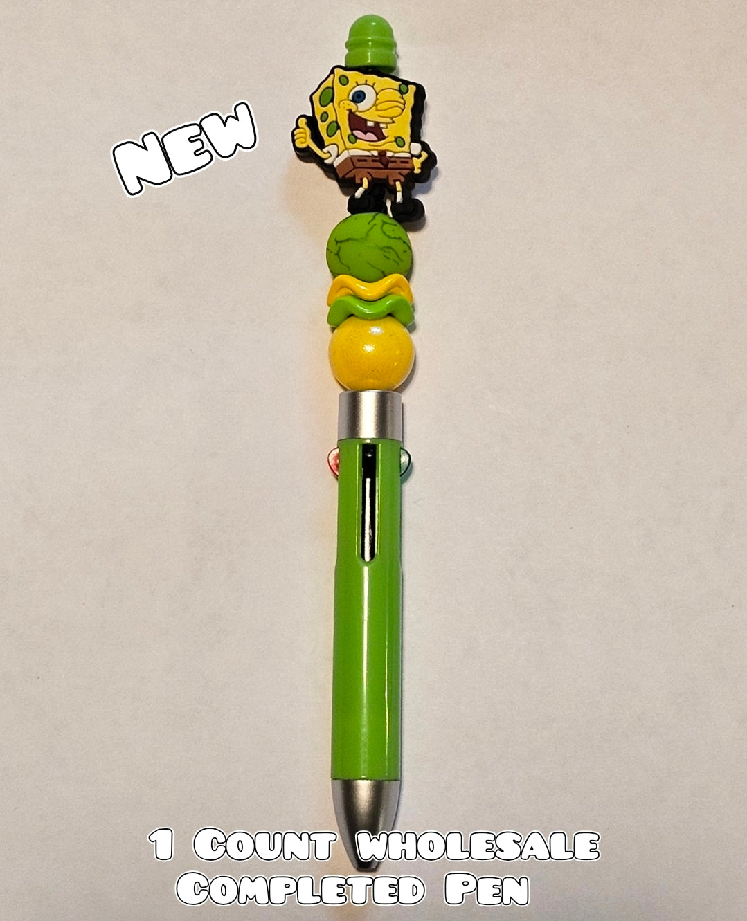 Wholesale 1 Count Beadable Pen Character SpongeBob