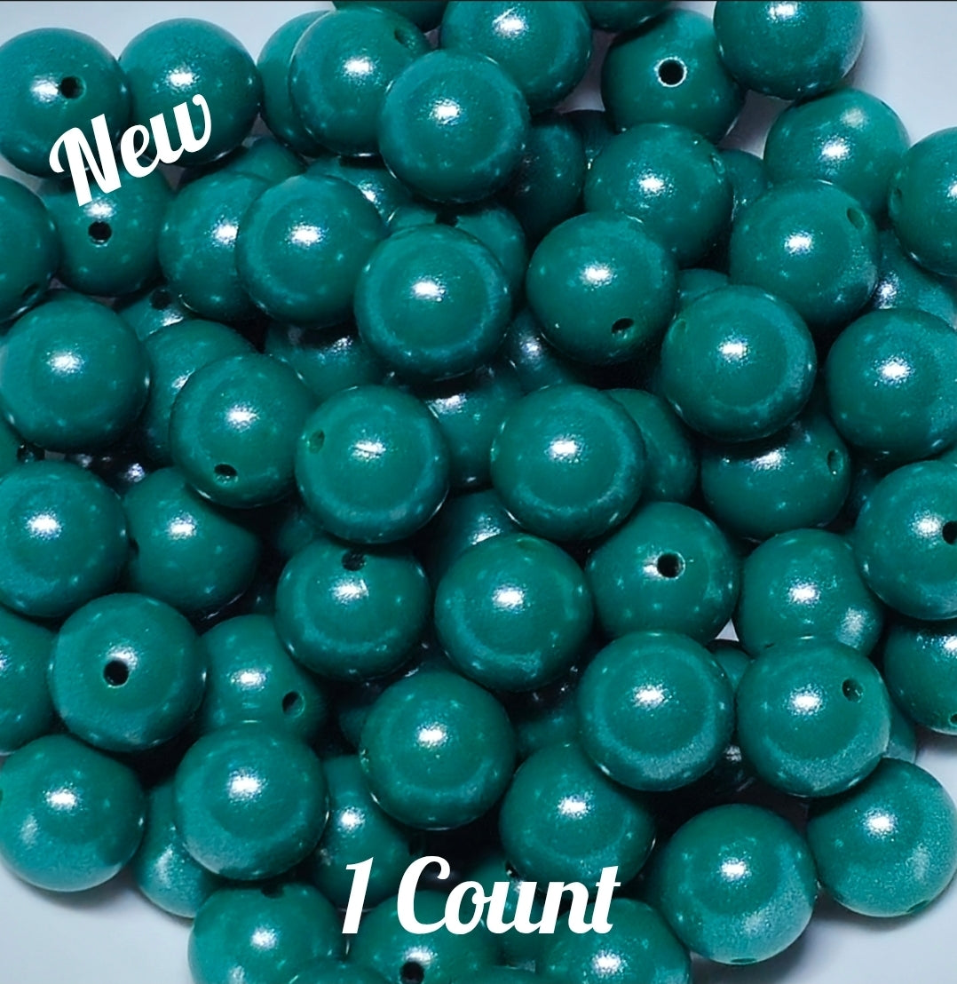 New 15mm DIY Silicone Solid OPAL Dark Emerald Forest Green Count Craft Supplies & ACCESSORIES