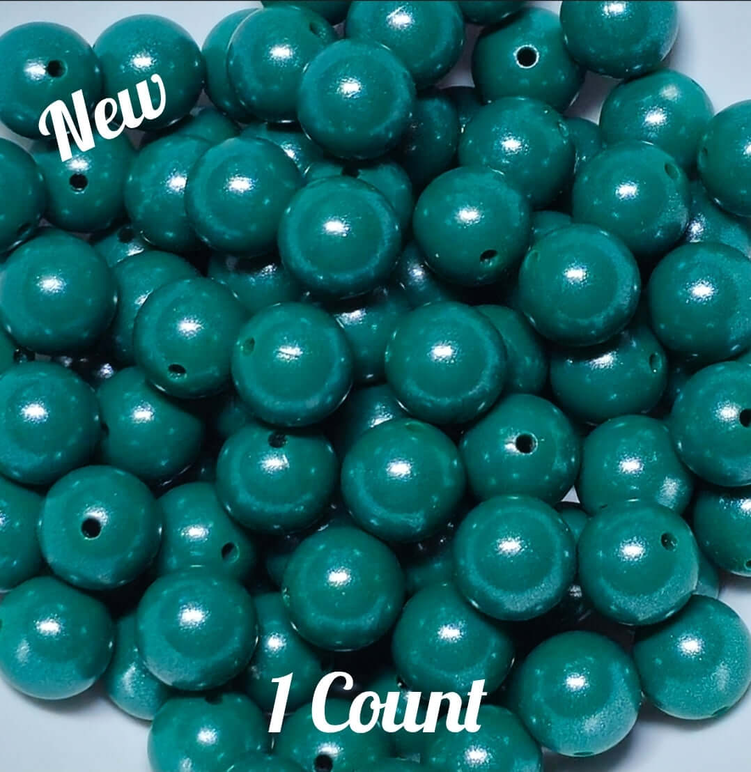 New 1 Count 15mm DIY Silicone Solid OPAL Dark Emerald Forest Green Craft Supplies & ACCESSORIES