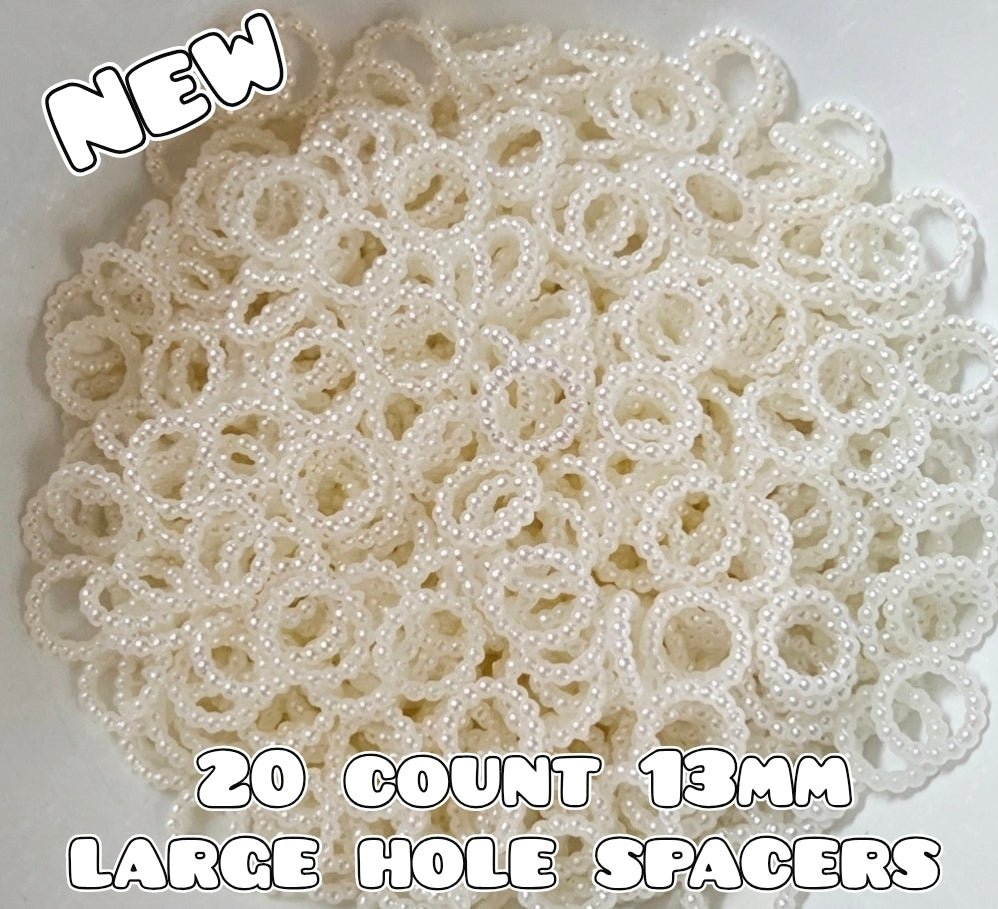 20 Count 13MM Large Hole Acrylic Spacers