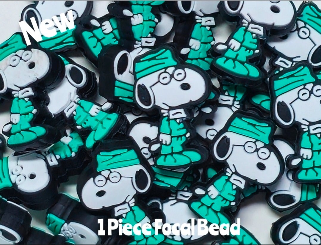 New 1 Count Snoopy Doctor Focal Bead