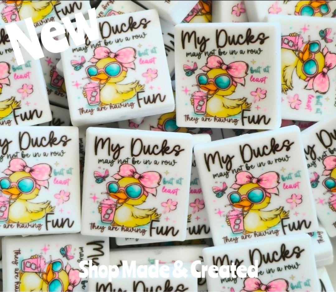 New 1 Count Focal Bead Shop Made & Created Made Ducks