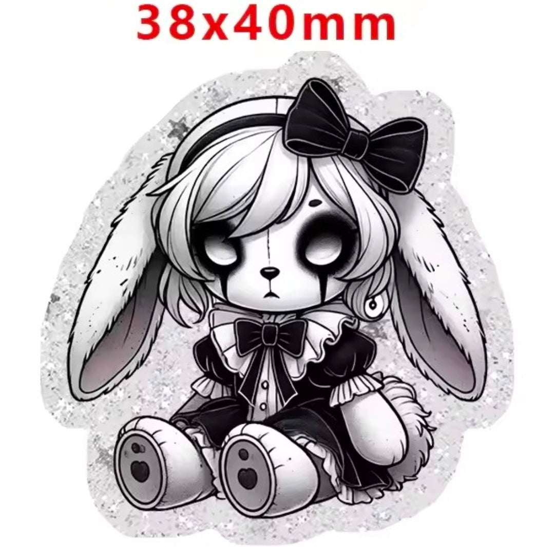 Glitter Acrylic Flatback- Acrylic Planer Resin Charm Halloween