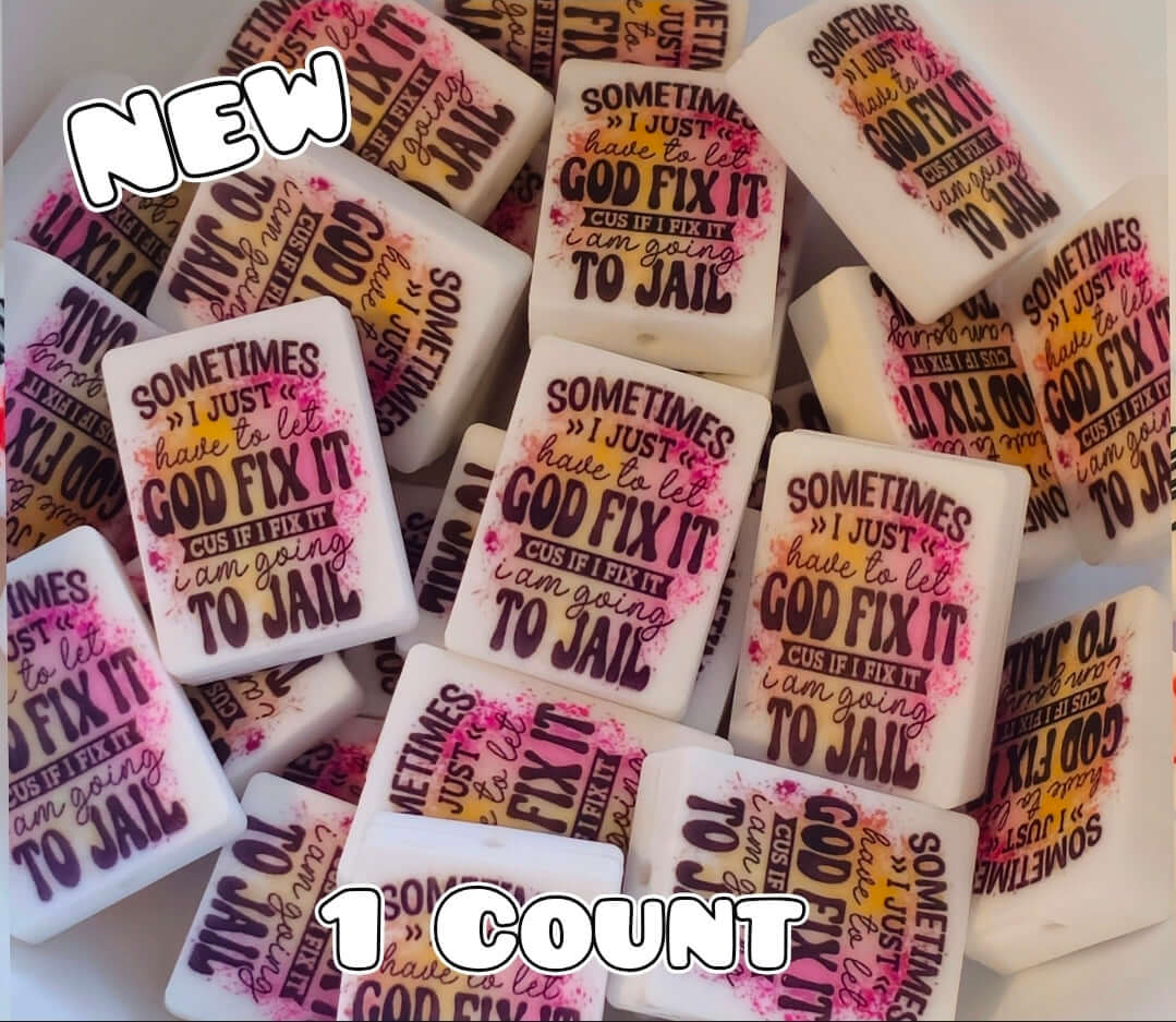 New 1 Count Focal Bead God Fix It