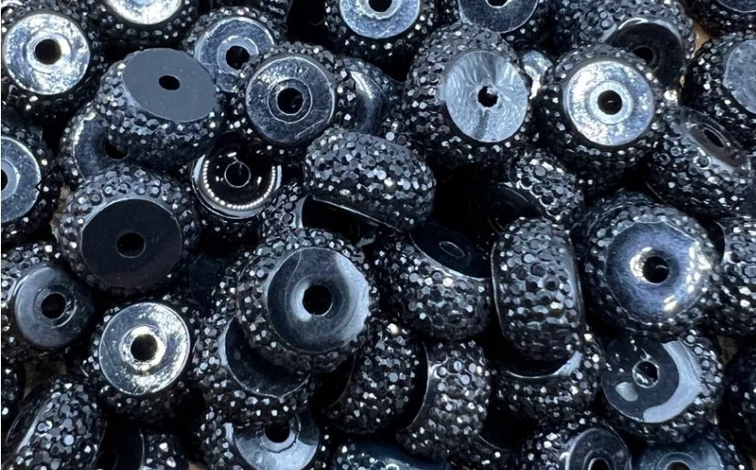 5 Count 12MM Acrylic Rondell Spacer Beads Craft Supplies