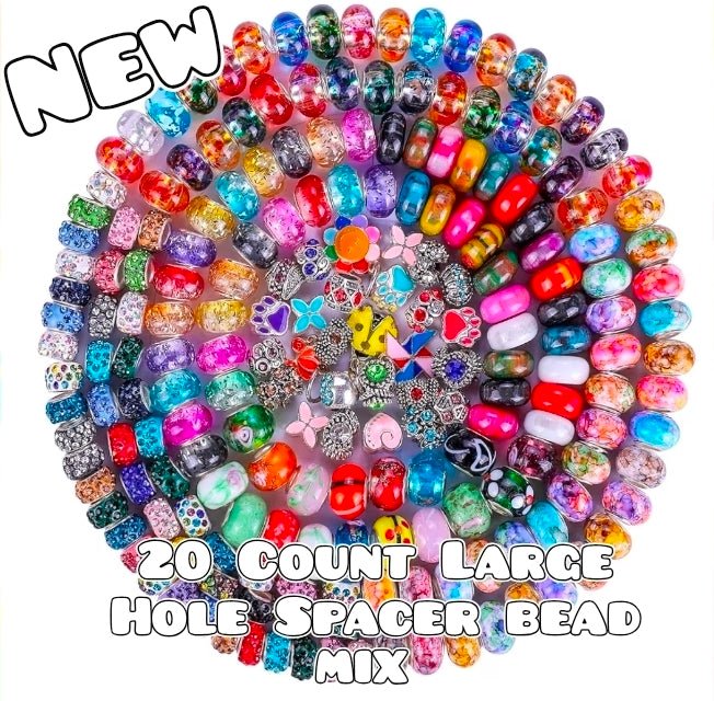 20 Count Large Hole Spacer Bead Mix