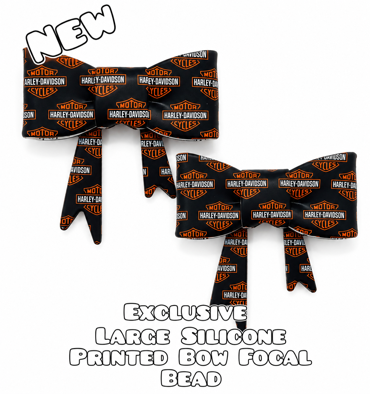 1 Count New Release Silicone Focal Bead Bow Exclusive