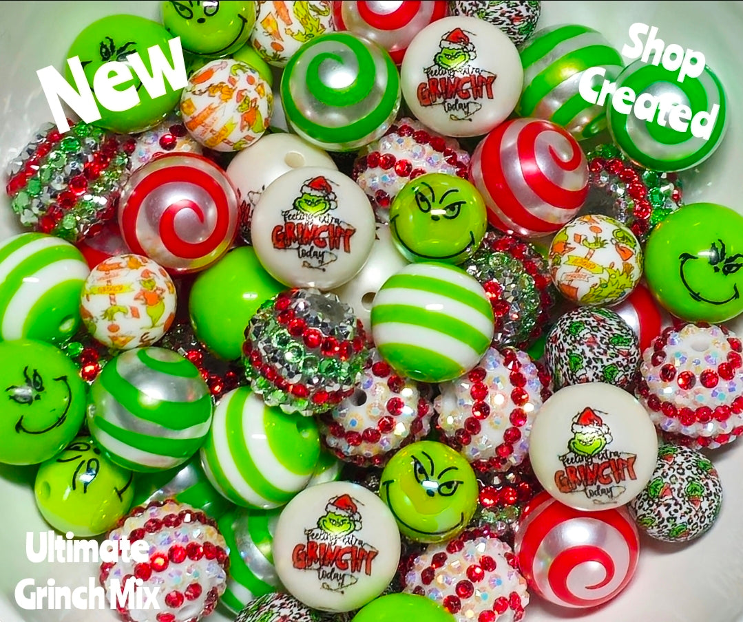 New Ultimate Grinch Bead Mix 25 Count Limited Edition
