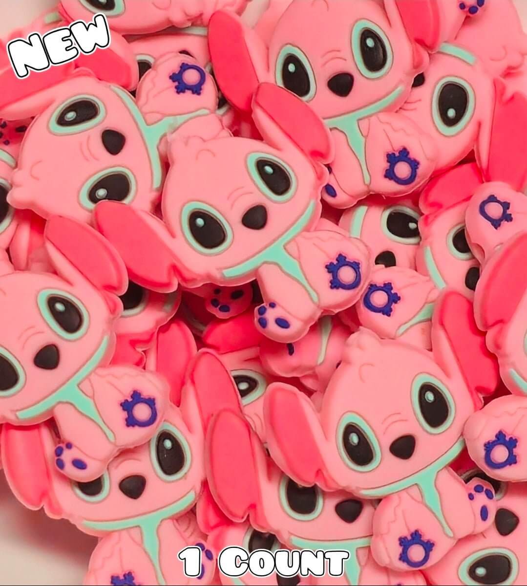 New 1 Count Focal Bead Pink Angel Stitch
