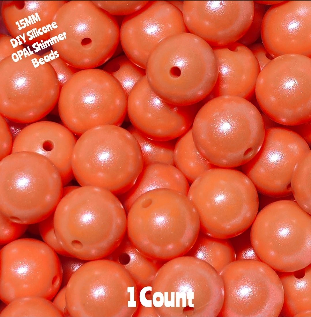 New 15mm 1 Count DIY Silicone Solid OPALS Nectarine Orange Craft Supplies & ACCESSORIES