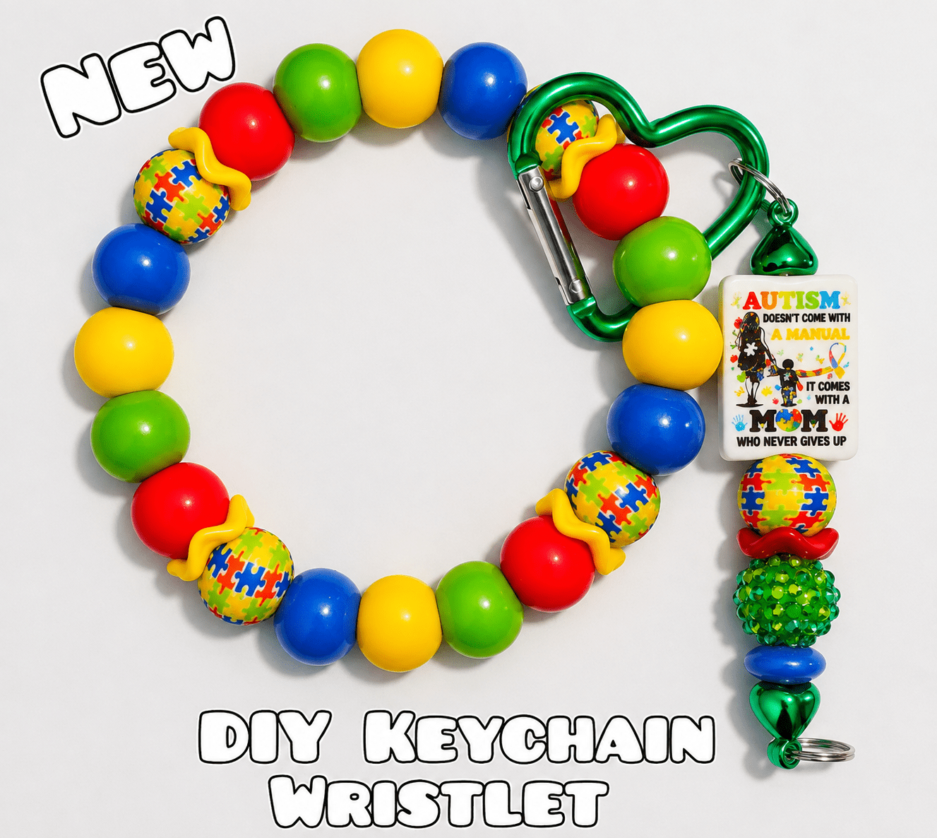 New 1 Count DIY Deluxe Beadable Wristlet Kit